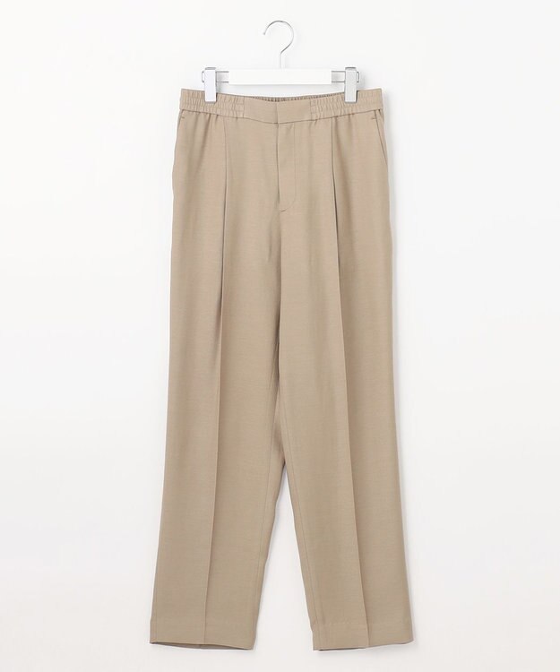 自由区 【XSサイズ～/洗える/セット着用可】キュプラリネンシャンタン イージーテーパードパンツ ベージュ系