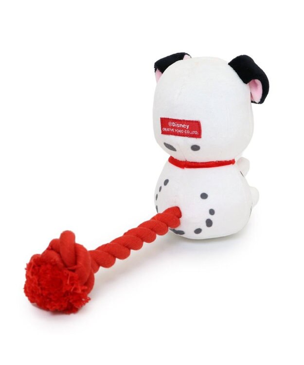 PET PARADISE ディズニー 101匹わんちゃん ロープ トイ ホワイト×レッド