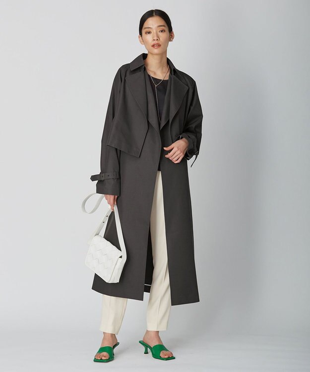 ICB L T/Cシャンブレーツイル 3WAYコート チャコール系