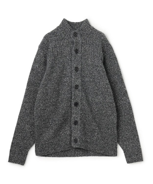 JOSEPH HOMME 【WEB・一部店舗限定  】 シャギーメランジ　ハイネックカーディガン ブラック系