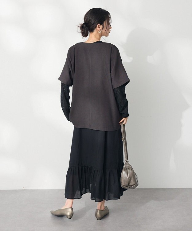 CRAFT STANDARD BOUTIQUE 刺繍カラーレスジャケット Dark Gray