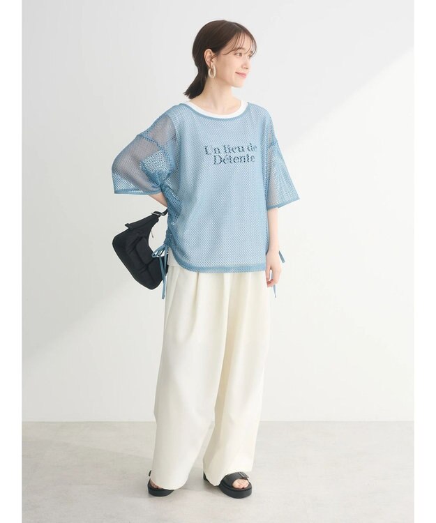 Green Parks ＳＥＴ２点　メッシュ＋ノースリーブロゴプルオーバー Blue