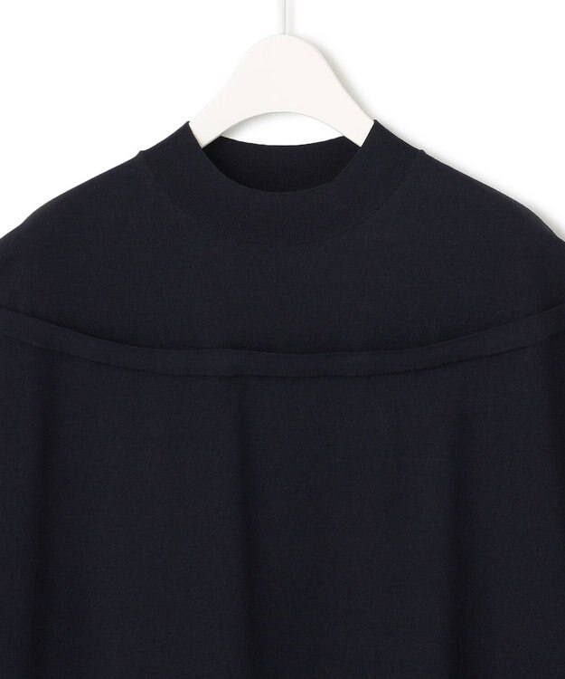 ICB L 【接触冷感・UVケア・洗える】 VIS/NYハイゲージ モックネックプルオーバー ネイビー系