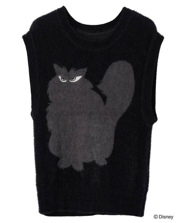 Green Parks Villains／ジャガードニットベスト Black