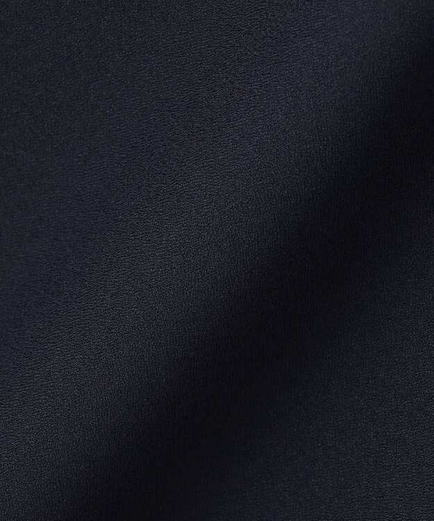 ICB L 【洗える】 ダブルフェイスクレープ ドルマンスリーブワンピース ネイビー系（裏面ブラック）