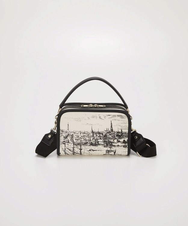 TOPKAPI 【TREASURE TOPKAPI】キャンバス プリント ワンハンドル ショルダーバッグ ホワイト