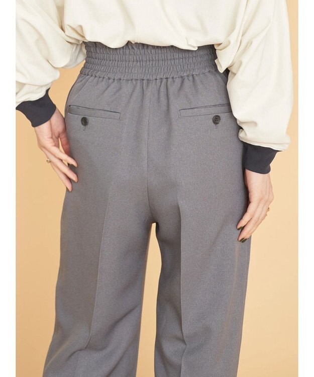 AMERICAN HOLIC ウエストイージーストレートパンツ Gray Mixture