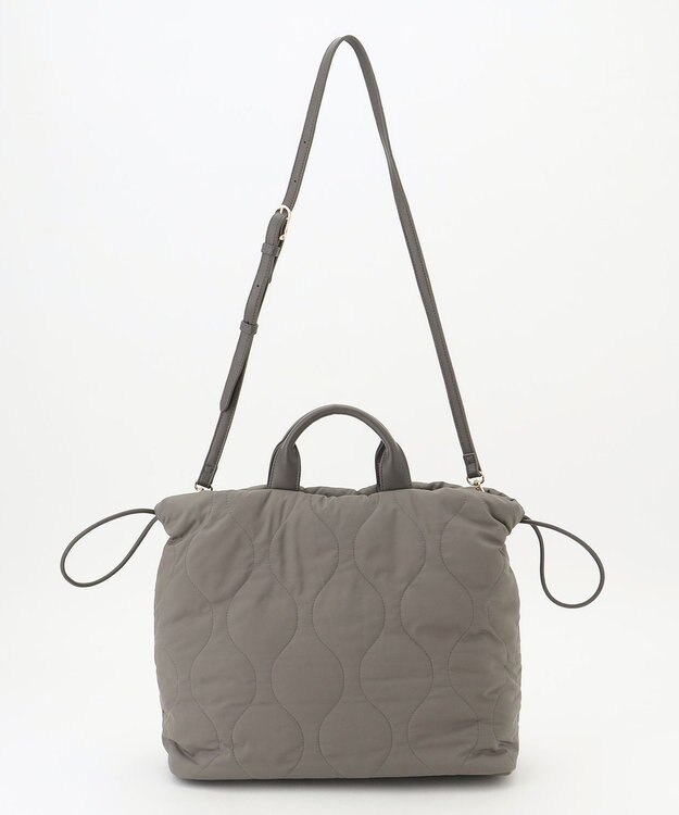 自由区 パディングキルトドロスト バッグ カーキ