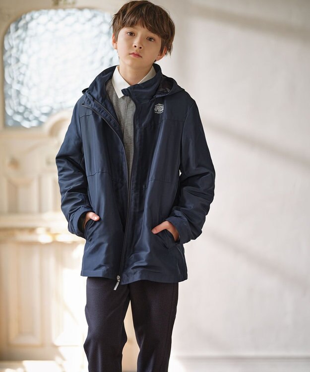 J.PRESS KIDS 【140-170cm】ホワイトカラー ポロシャツ グレー系