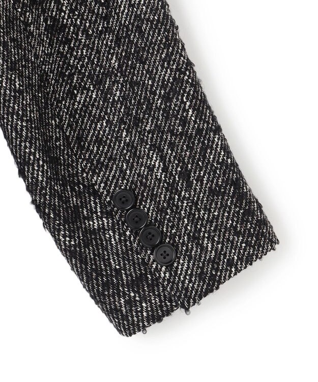 JOSEPH HOMME 【HIGH GRADE LINE】ファンシーループツイード　ダブルブレストコート ブラック系5