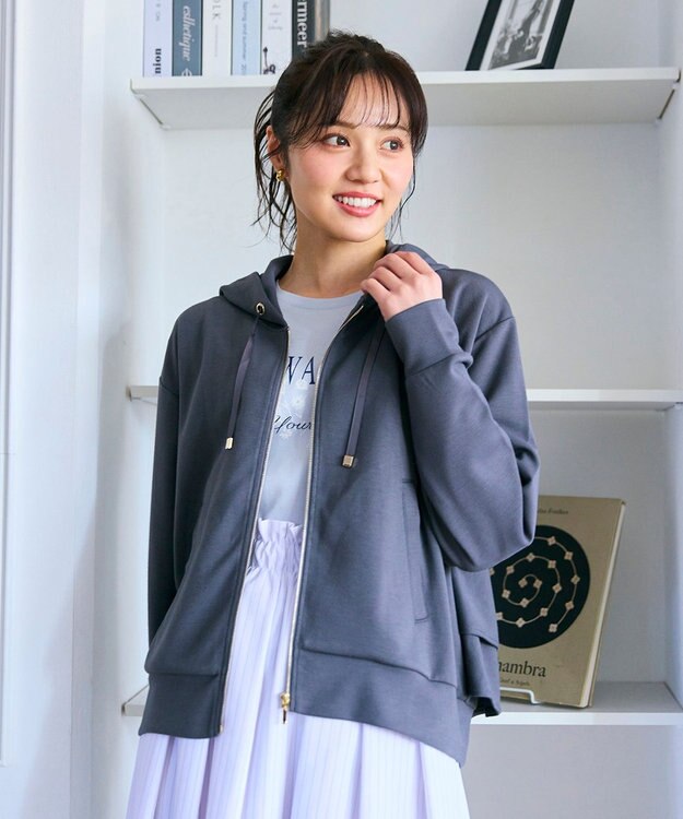 Feroux メッセージプリント・ロングスリーブTシャツ スカイブルー系