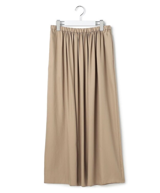 23区 【先行予約】シルキーサテン ギャザースカート ベージュ系