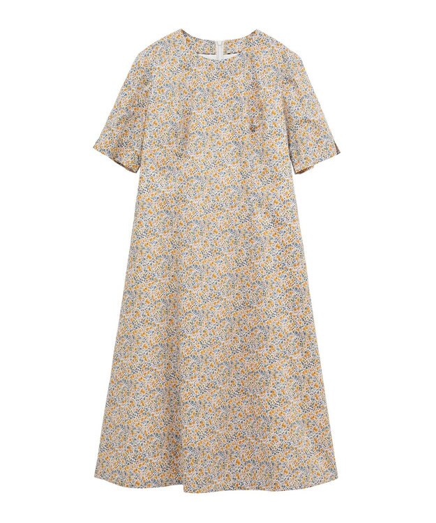 DAKS Liberty フィット&フレアーワンピース イエロー