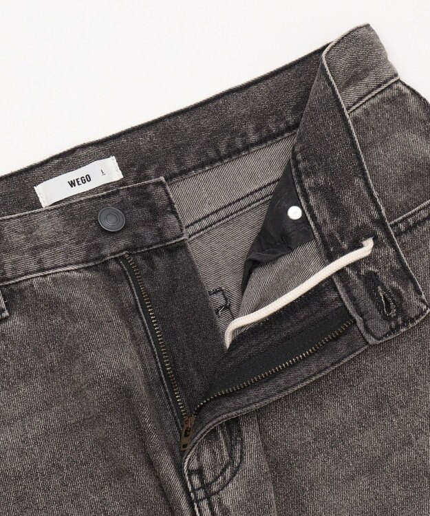 WEGO 【ウエスト調整可】ストレートデニムパンツ グレーその他