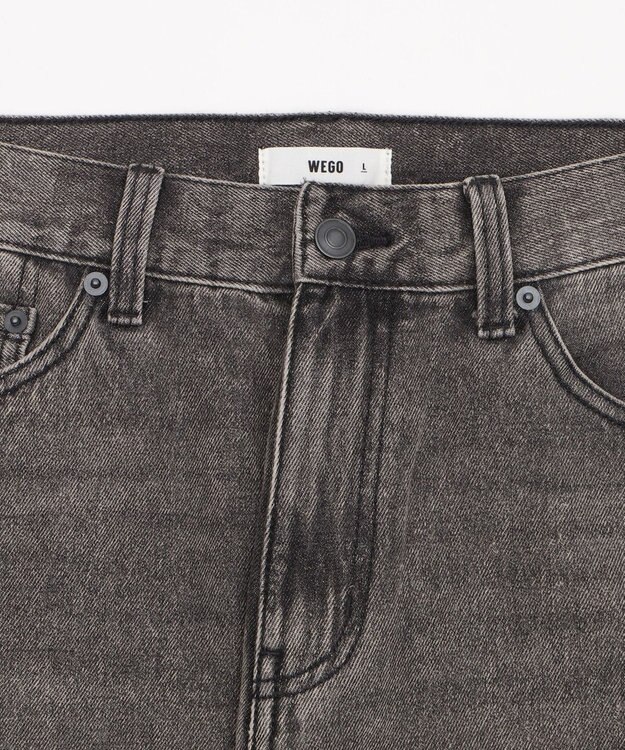 WEGO 【ウエスト調整可】ストレートデニムパンツ グレーその他
