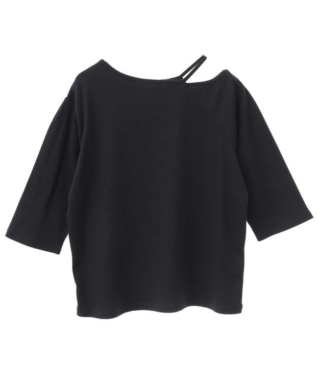 Green Parks ５分袖テレコリブプルオーバー Black