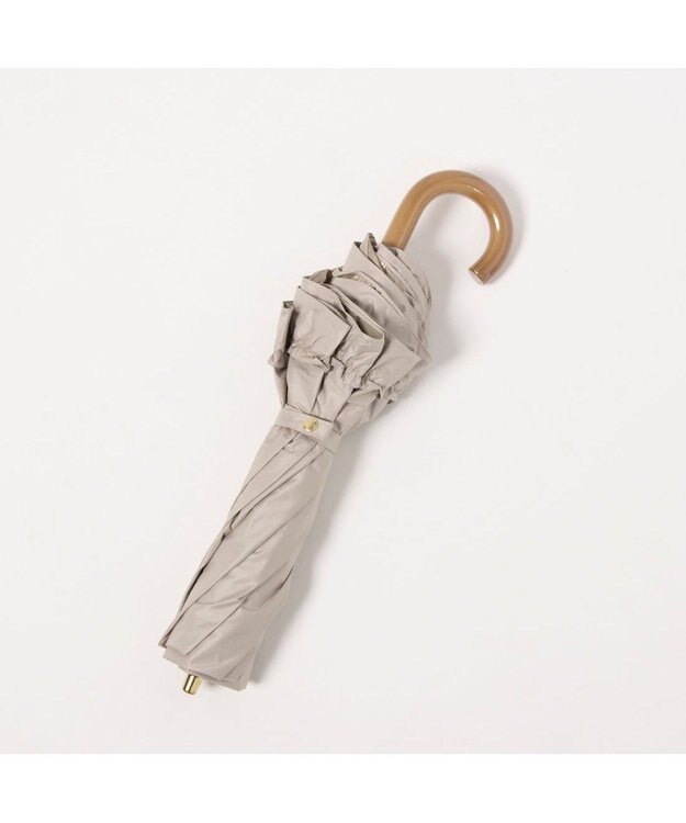 UNBILLION カシュネ cachenez / PUビッグフリルトップレス2段折りたたみ傘 ダークベージュ