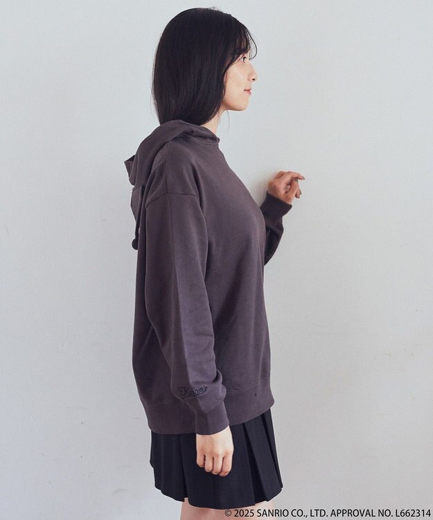 earth music&ecology マイメロディ＆クロミ／ｅａｒｔｈ　耳付きフーディー Charcoal Gray