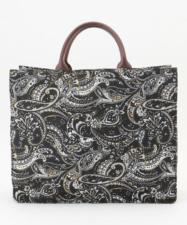 自由区 【カタログ掲載】ペイズリープリント トートバッグ ネイビー
