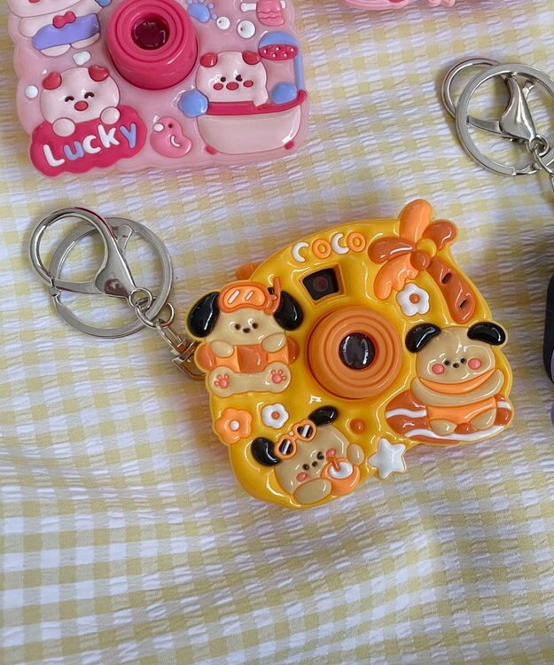 WEGO ぷっくりアニマルトイカメラキーホルダー 柄4