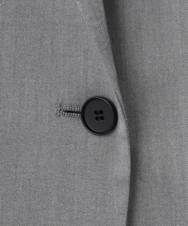 23区 【セットアップ対応/洗える】グロッシーコットンシャンブレー テーラード ジャケット ライトグレー系