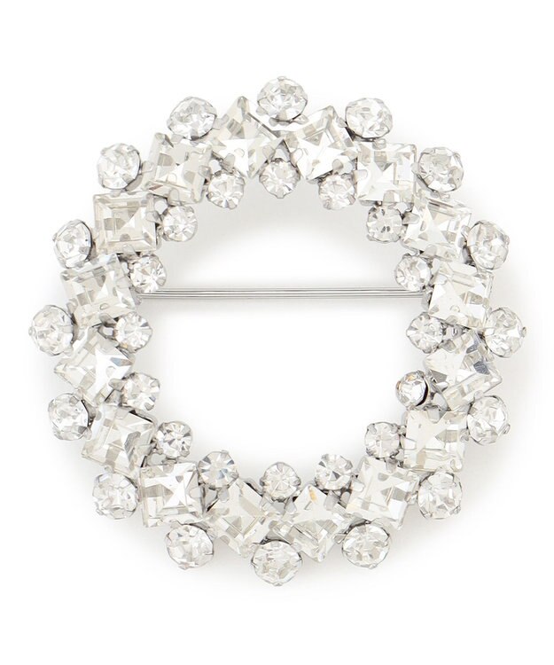 23区 【VERY3月号掲載】ビジュー サークル ブローチ シルバー系