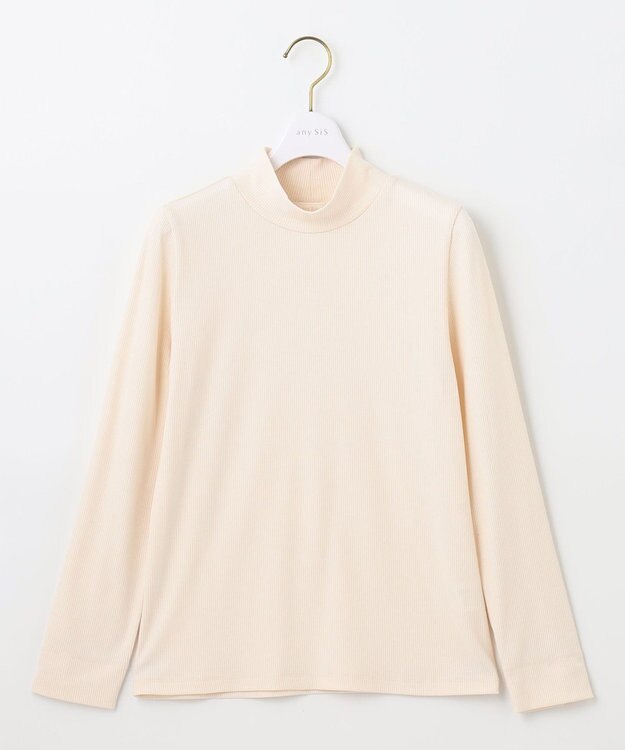 ANY SIS 【洗える】リブタートル カットソー アイボリー