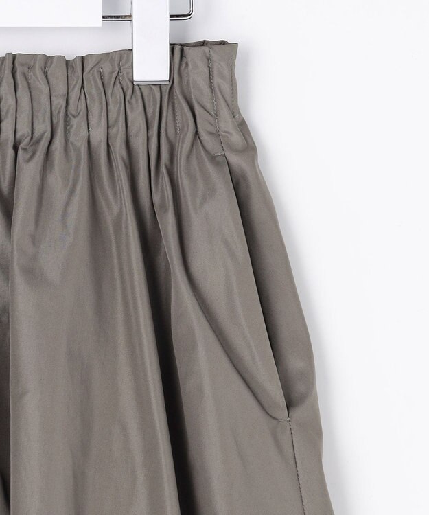 自由区 【カトリエムブーケ】Jupe en taffetas フレアスカート グレー