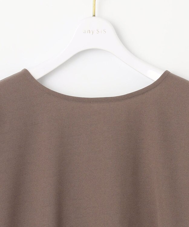 ANY SIS S 【前後着用・UVケア・洗える】2WAYジョーゼットジャージードルマン カットソー モカ