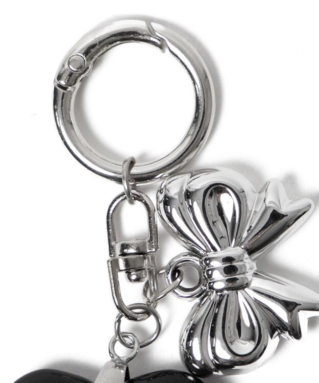 WEGO クリアカラーハートキーホルダー ブラック