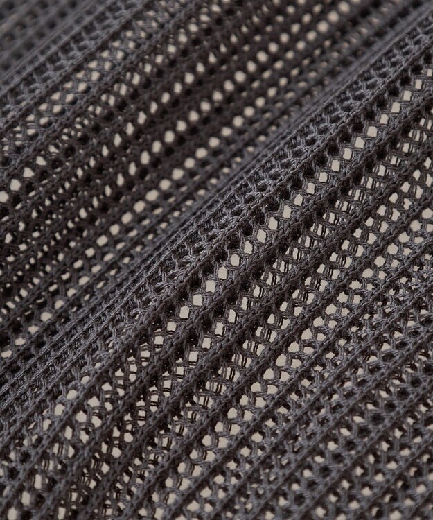 Green Parks テープロゴ透かしニットプルオーバーⅡ Charcoal Gray