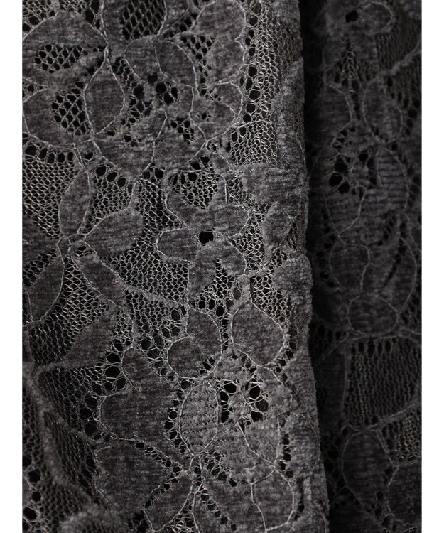 earth music&ecology モールレーススカート Charcoal Gray