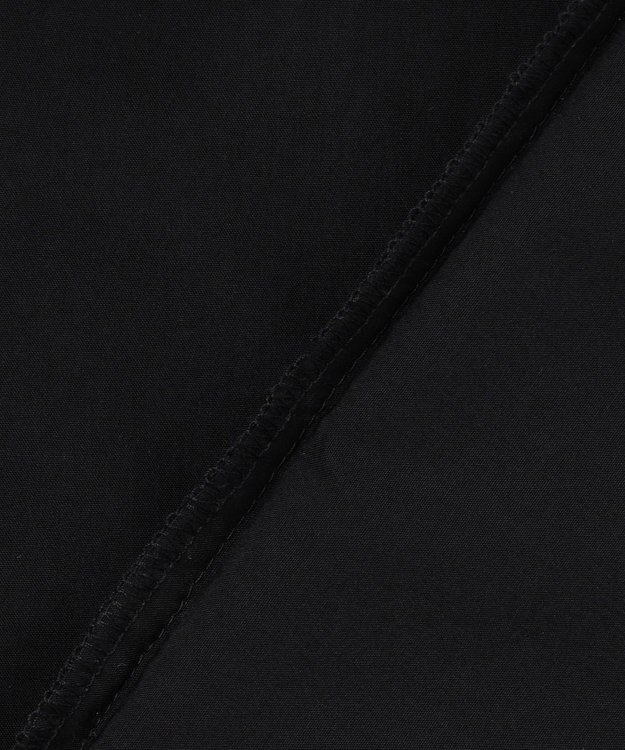 UNFILO L レースヘム ギャザーブラウス ブラック