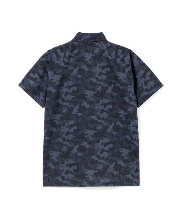 ZERO HALLIBURTON クールドッツ カモ柄ポロシャツ ZHG-M6S6a 85191 ネイビー