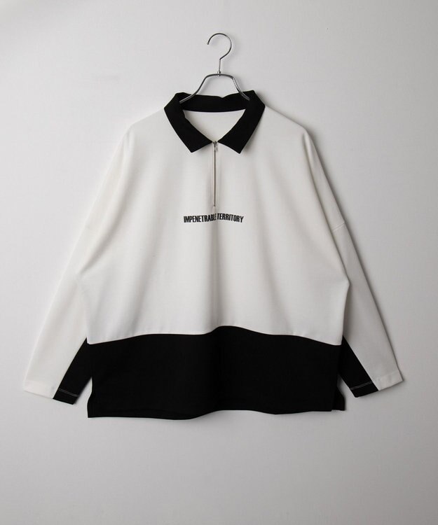 WEGO ドルマンポンチハーフZIPT（LS） ホワイト