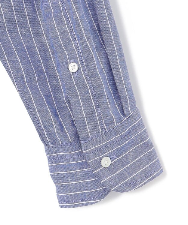 J.PRESS MEN 【WEB・一部店舗限定】コットンリネンストライプシャツ ネイビー系1