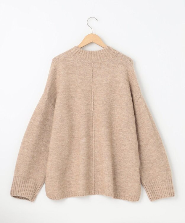 SHARE PARK LADIES スフレヤーンモックネックニット ベージュ系