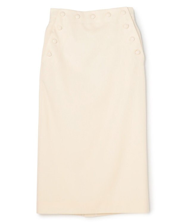 BEIGE， LAZUL / マリンボタンIラインスカート Ecru