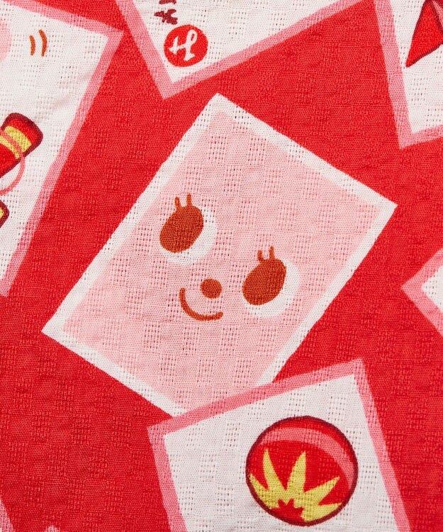 MIKI HOUSE HOT BISCUITS 【ミキハウス】【80-150cm】甚平スーツ 赤