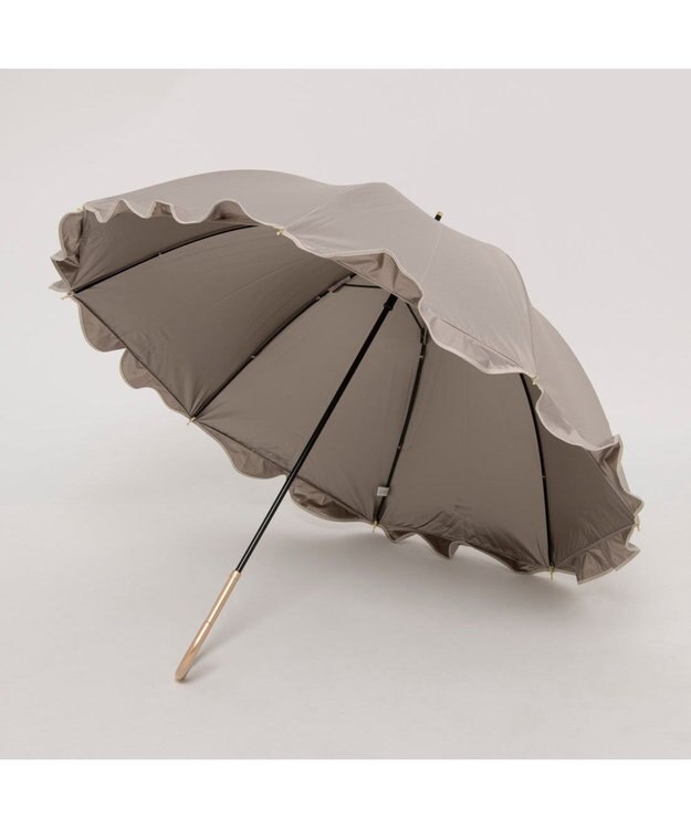 UNBILLION カシュネ cachenez / 【晴雨兼用】【日傘】 UV カット率99％以上 PUへプラムバルーンショートパラソル ダークベージュ