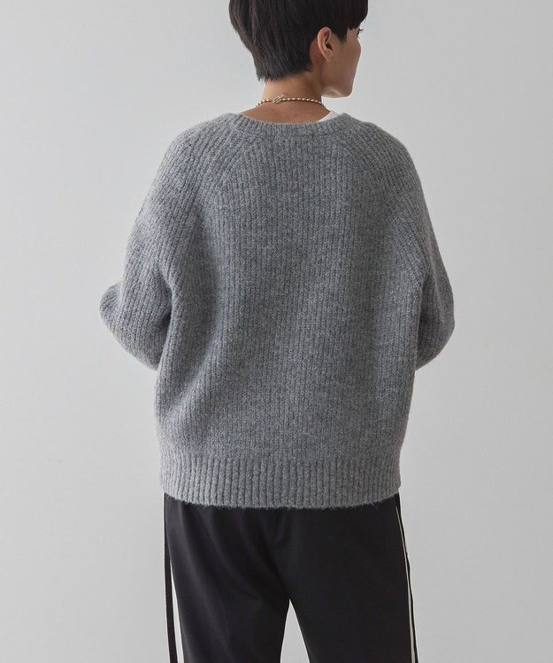 AMERICAN HOLIC Ｍｉｘヤーンラグランニットプルオーバー Gray Mixture