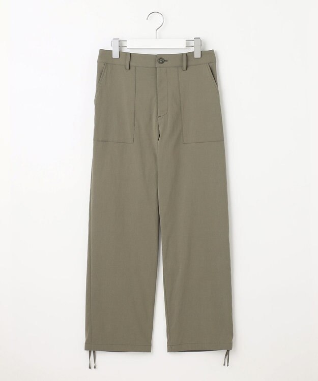 J.PRESS LADIES L 【洗える】セルロースリネンストレッチ ベイカー パンツ カーキ系