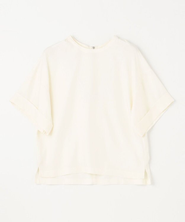 NAVE 【ReNAVE・セットアップ可/洗える/UVケア/接触冷感】フィブリルシャンブレー Tブラウス アイボリー系