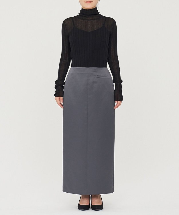 uncrave シアーニット タートルネック トップス（uncrave WHITE） ブラック