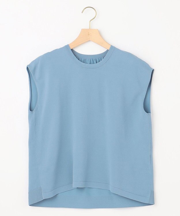 組曲 【2SET・WEB限定】フラワーレース5分袖ツイン ニット ブルー系