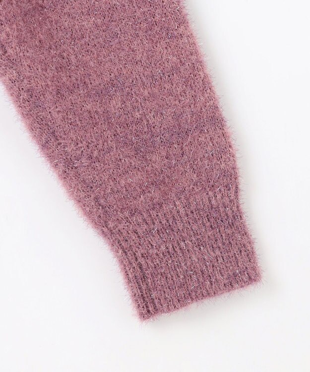 ANY SIS 【前後着用可】スパークルシャギー カーディガン ピンク