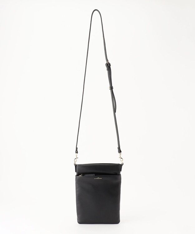 LA BAGAGERIE シープレザー　スクエアポシェット ブラック