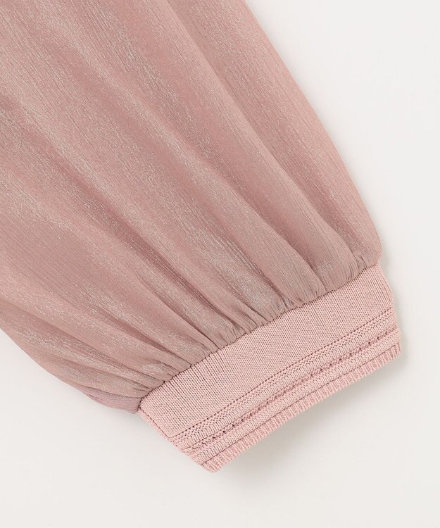 ANY SIS L 【洗える】シアースリーブコンビ ニット シェルピンク