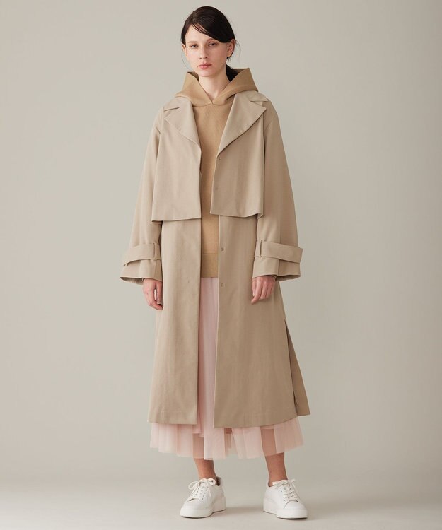 自由区 L 【洗える】4WAYトレンチ コート ベージュ系