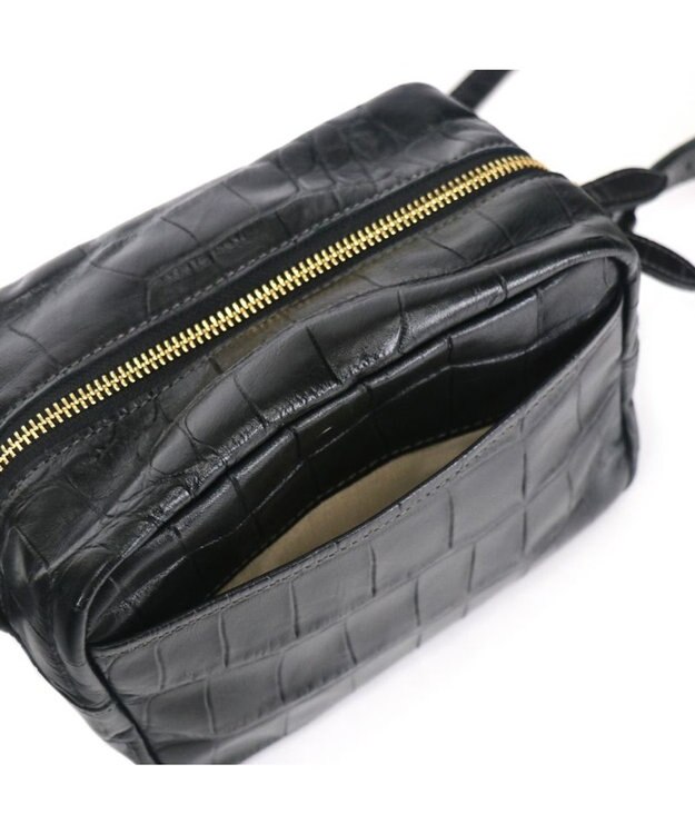 Regalo Felice 【大容量 / 本牛革 / クロコ型押し】ショルダー / REGALO BK(ブラック）